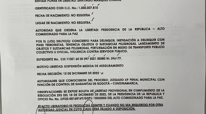 Boleta salida primera línea