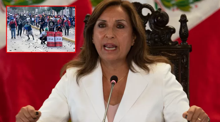 Dina Boluarte, presidenta de Perú, pidió una tregua en medio de las protestas de Lima Dina Boluarte, presidenta de Perú, pidió una tregua en medio de las protestas de Lima