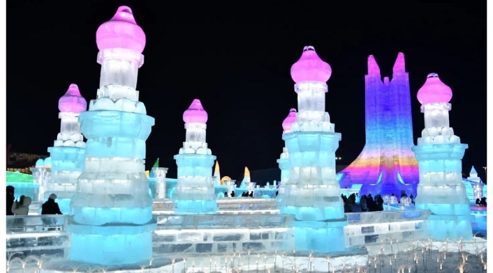 Actividades para hacer en Harbin, China Panorámica del Parque de nieve en Harbin, China