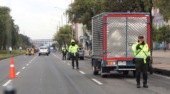 Primer día de nuevo pico y placa en Bogotá