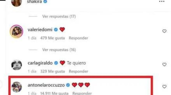 Respuesta de la esposa de Messi a Shakira