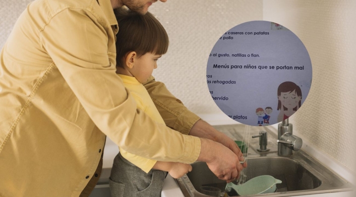La curiosa propuesta llamó la atención de los internautas Restaurante propone lavar platos a niños que se portan mal