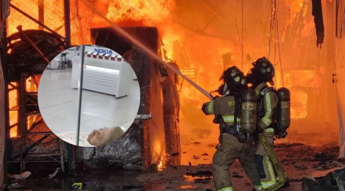 En pleno incendio, mujer se quedó dormida
