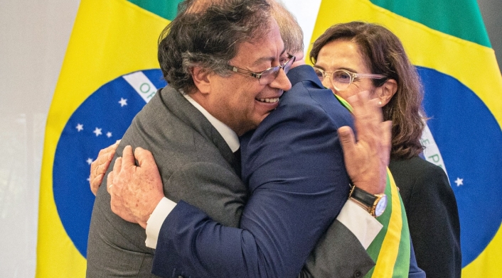 Presidentes de Colombia y Brasil.