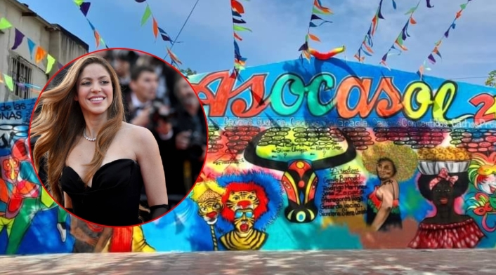 Shakira en el mural de los cachones Shakira en el mural de los cachones