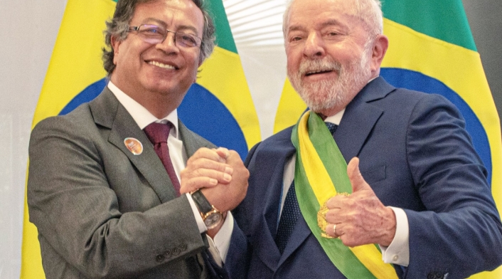 Presidentes de Colombia y Brasil.