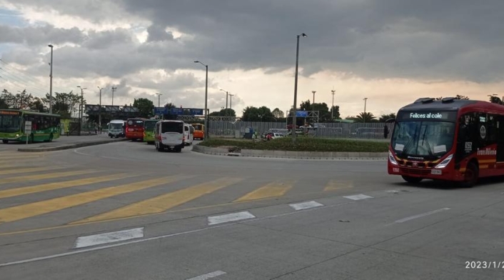 Troncal Transmilenio en la Calle 80