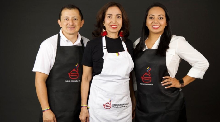 Ana María Herrera y su familia.