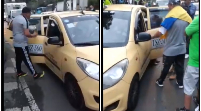 Taxistas no dejan trabajar a colegas durante el paro: gritan al pasajero para que no pague