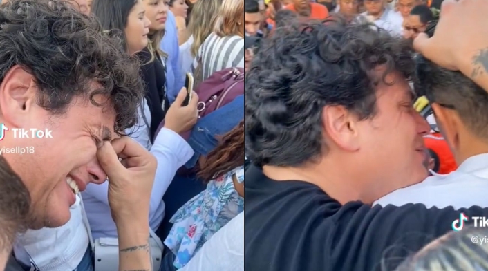Pantallazos de Silvestre Dangond llorando en la despedida de su mejor amigo