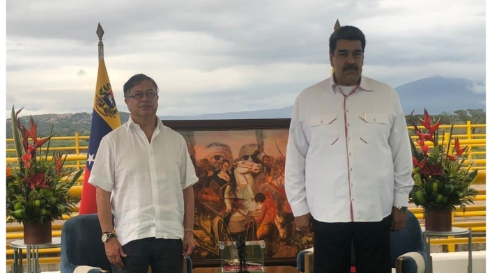 Gustavo Petro y Nicolás Maduro Gustavo Petro y Nicolás Maduro