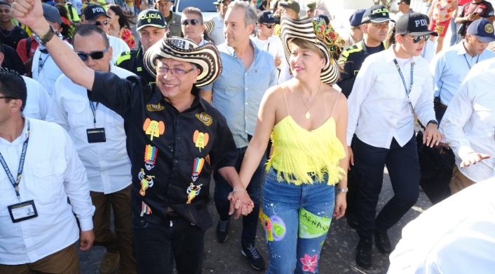 Gustavo Petro y Verónica Alcocer Gustavo Petro y Verónica Alcocer