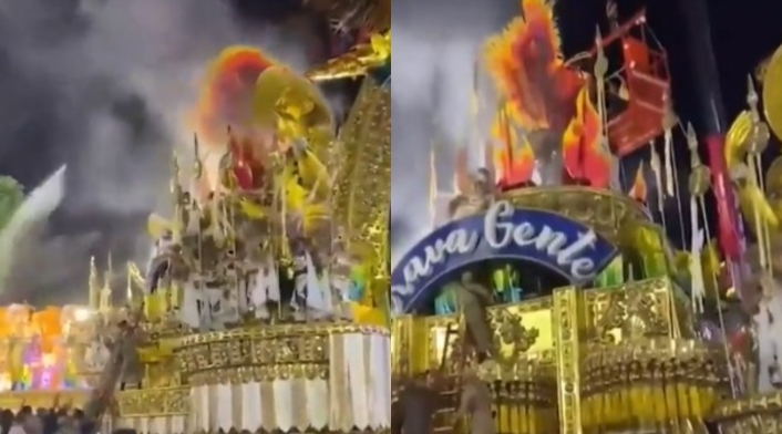 Carnaval de Río de Janeiro 2023 Carnaval de Río de Janeiro 2023: Carroza se prende en llamas