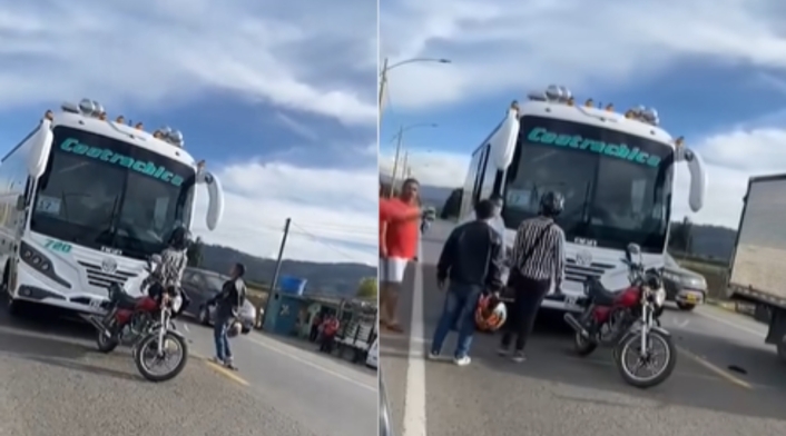 Moteros agredieron bus escolar en Boyacá Moteros agredieron bus escolar en Boyacá