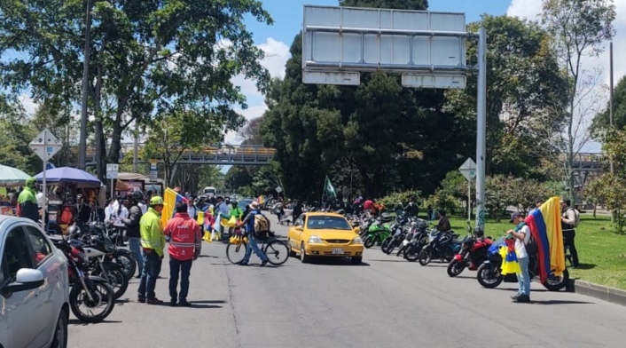 Protesta de motociclistas en Bogotá Protesta de motociclistas en Bogotá