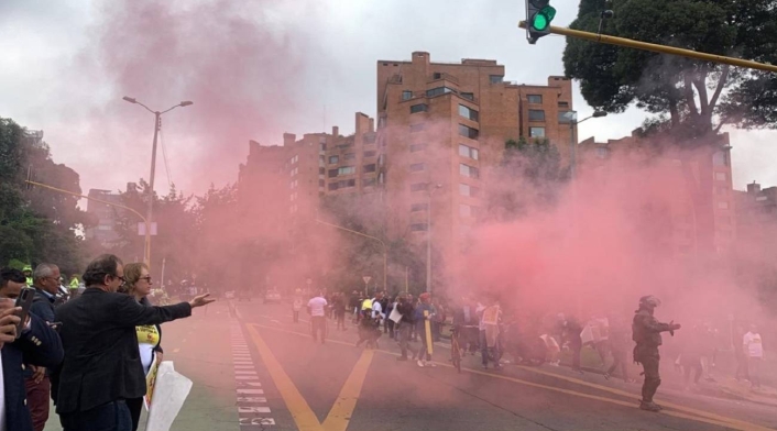 Protestas en la carrera Séptima Protestas en la carrera Séptima