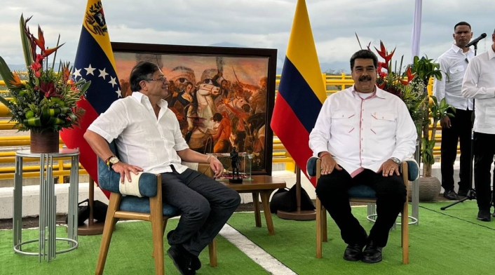 Gustavo Petro y Nicolás Maduro Gustavo Petro y Nicolás Maduro