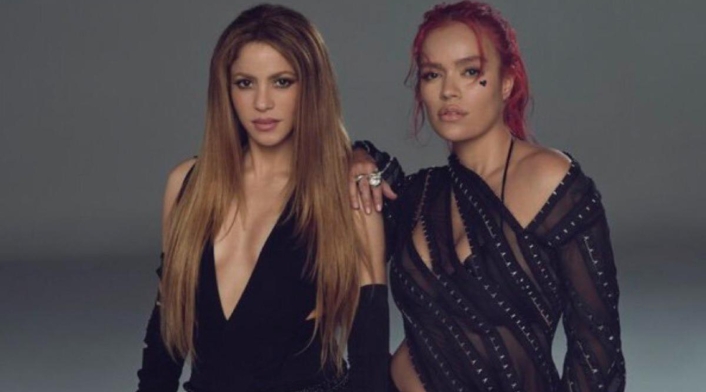 Karol G y Shakira en TQG Karol G y Shakira en TQG