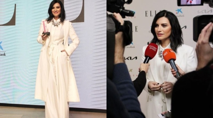 Laura Pausini deslumbra de blanco en los Elle Women Awards: homenajean sus 30 años carrera musical Laura Pausini