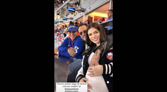 Marc Anthony, Nadia Ferreira y Daddy Yankee Marc Anthony, Nadia Ferreira y Daddy Yankee