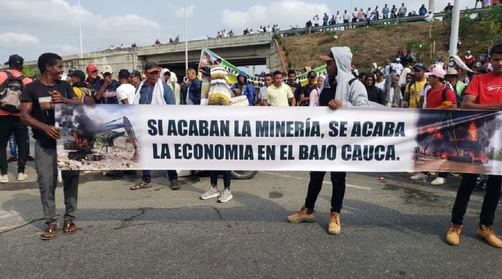 Paro minero en el Bajo Cauca