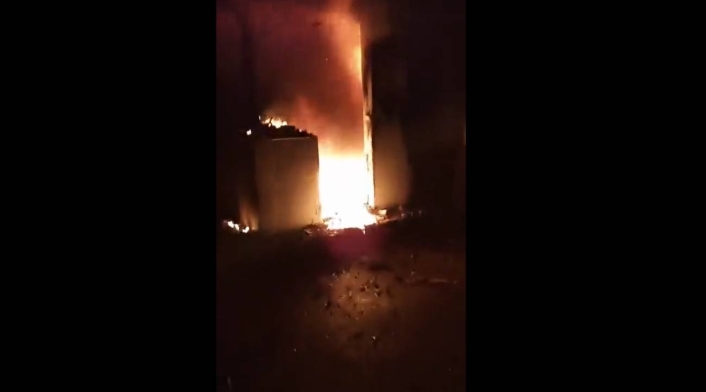 Quema de peaje en Tarazá Quema de peaje en Tarazá