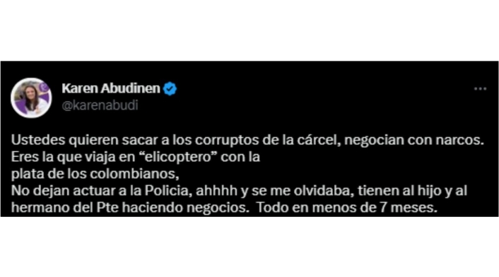 Respuesta de Karen Abudinen a Francia Márquez