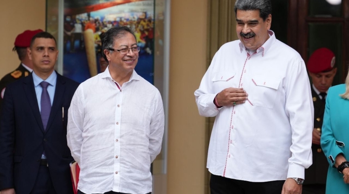 Presidente Gustavo Petro y Nicolás Maduro