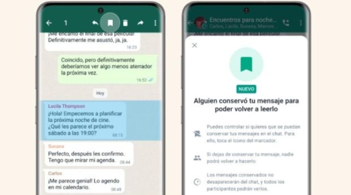 WhatsApp y su nueva función de conservar mensajes WhatsApp y su nueva función de conservar mensajes