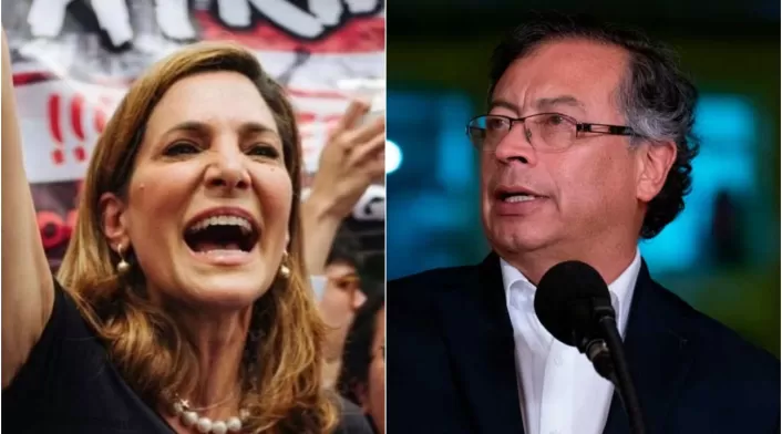 María Elvira Salazar y Gustavo Petro María Elvira Salazar y Gustavo Petro
