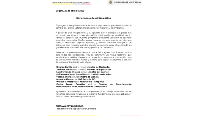 ministros entrantes al gobierno Petro ministros entrantes al gobierno Petro