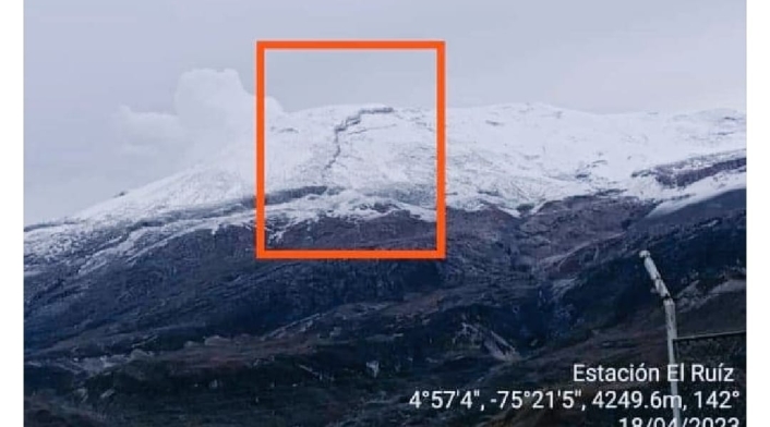 Noticia falsa sobre la grieta en el volcán nevado del Ruiz Noticia falsa sobre la grieta en el volcán nevado del Ruiz