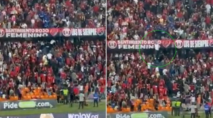 Pelea entre hinchas de Cali y Medellín