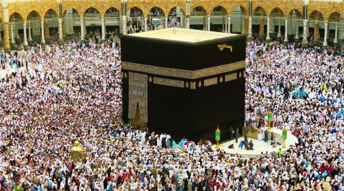 La Meca Musulmanes alrededor de la Meca celebrando el Ramadán