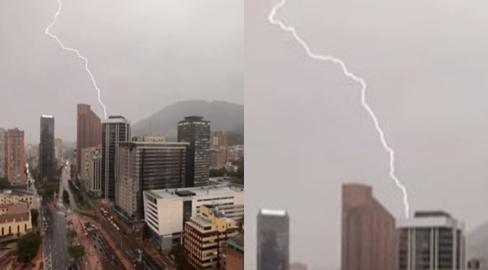 Rayo en edificio de Bogotá Rayo en edificio de Bogotá