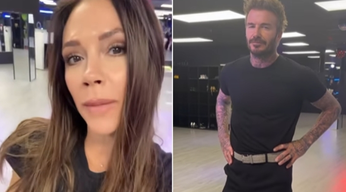 Victoria y David Beckham bailan salsa Victoria y David Beckham bailan salsa