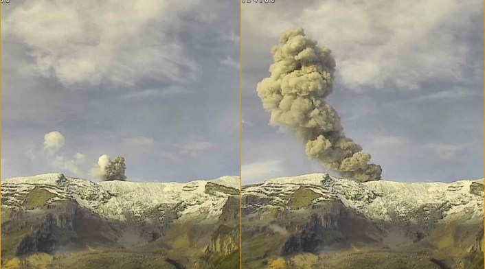 Volcán nevado del Ruiz, 18 de abril de 2023 Volcán nevado del Ruiz, 18 de abril de 2023