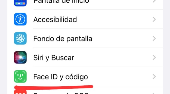 Face ID y código. Face ID y código.