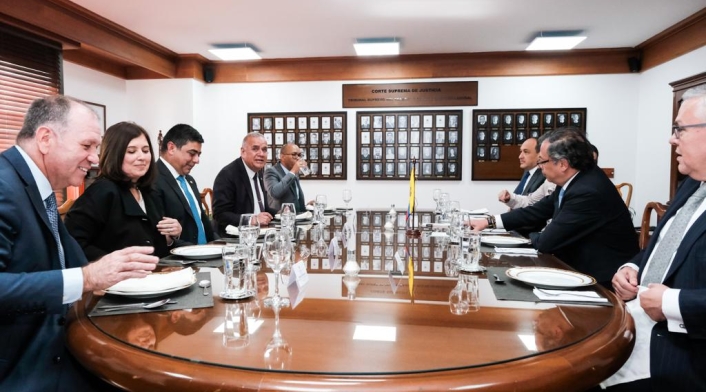 Reunión del presidente Gustavo Petro y las Altas Cortes