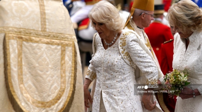 Camila Parker en su coronación como reina consorte