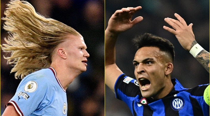 Erling Haaland y Lautaro Martínez, delanteros del Manchester City y del Inter Erling Haaland y Lautaro Martínez, delanteros del Manchester City y del Inter