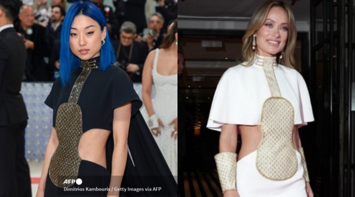 Olivia Wilde y Margaret Zhang La actriz Olivia Wilde y la editora de Vogue China, Margaret Zhang