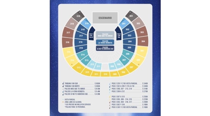 Precios de boletas Marco Antonio Solis