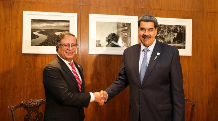 Gustavo Petro y Nicolás Maduro