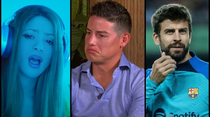 James Rodríguez cuestiona a Shakira por escribir varias canciones criticando a Piqué
