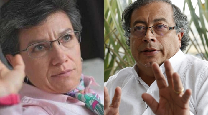 Claudia López y Gustavo Petro Claudia López y Gustavo Petro