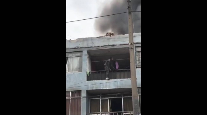 Colombiano rescató a 25 perritos de un incendio en Perú Colombiano rescató a 25 perritos de un incendio en Perú
