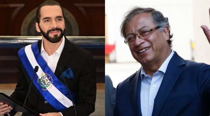 Nayib Bukele y Gustavo Petro Nayib Bukele y Gustavo Petro