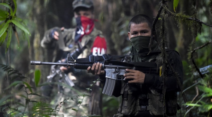 Miembros de la guerrilla del ELN en la selva del Chocó.
