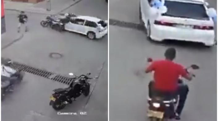 Atropelló moto en procesión de Virgen del Carmen y escapó Atropelló moto en procesión de Virgen del Carmen y escapó